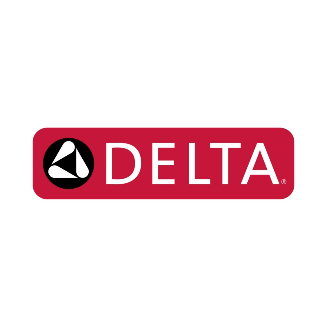 Delta logo featuring red and black design.