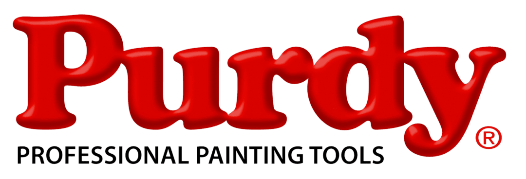 Red professional painting tools logo, Emery Jensen Distributing for quality supplies.