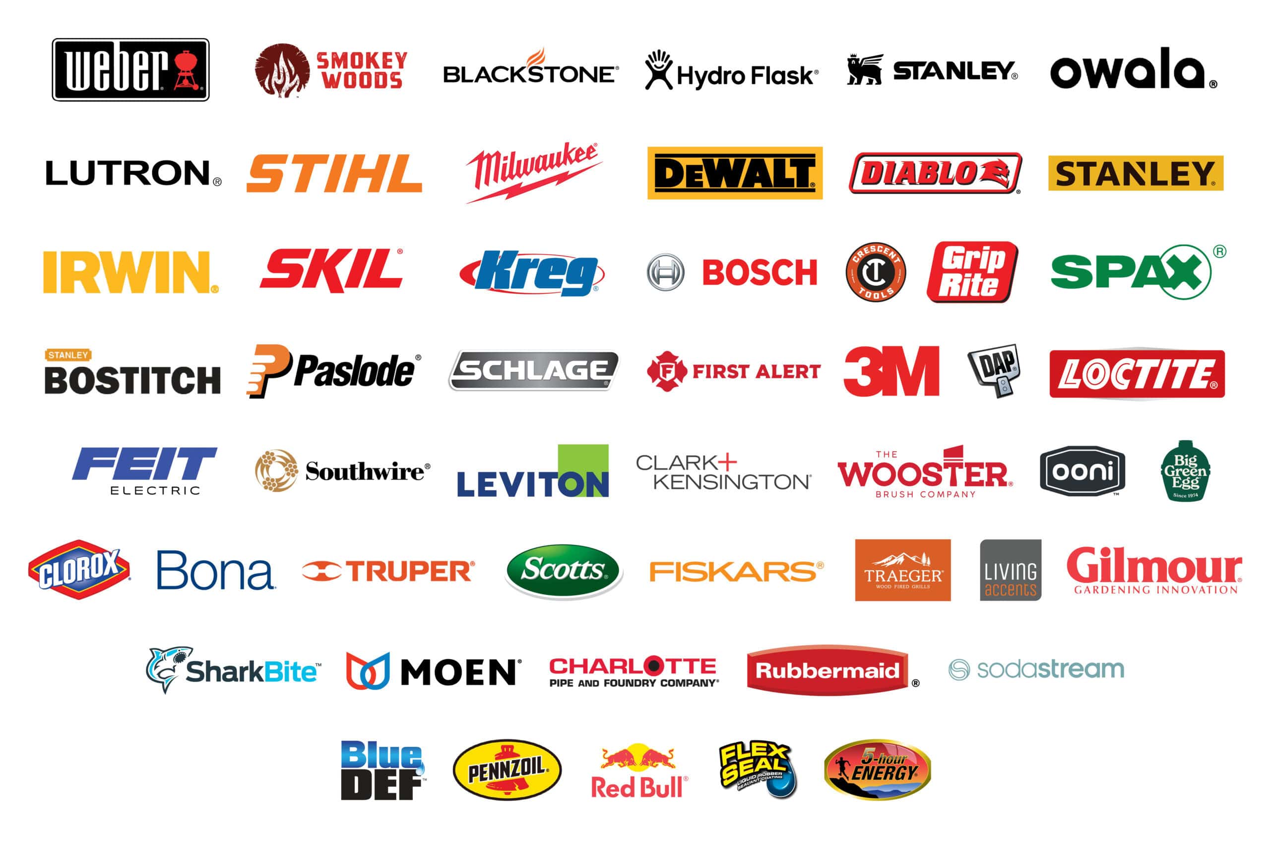 Various brand logos displayed together