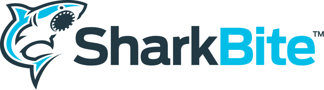 1. SharkByte distribution logo for Emery Jensen Distributing, seafood and snack supplies provider.